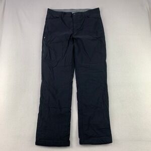 Eddie Bauer First Ascent Pants Mens 36x32 Black Fleece Lined Hiking Outdoor
